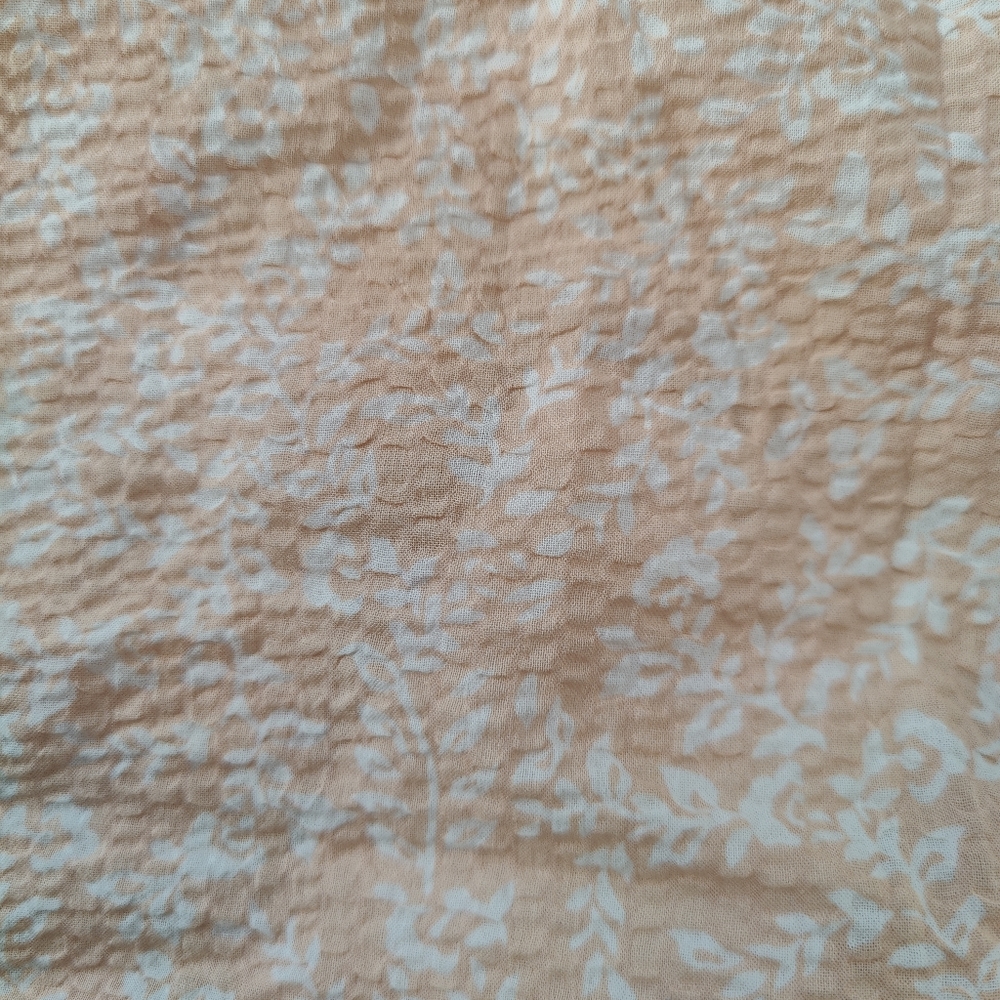WAYF Peach Floral Print Cotton Crepe Shorts - Picture 9 of 9